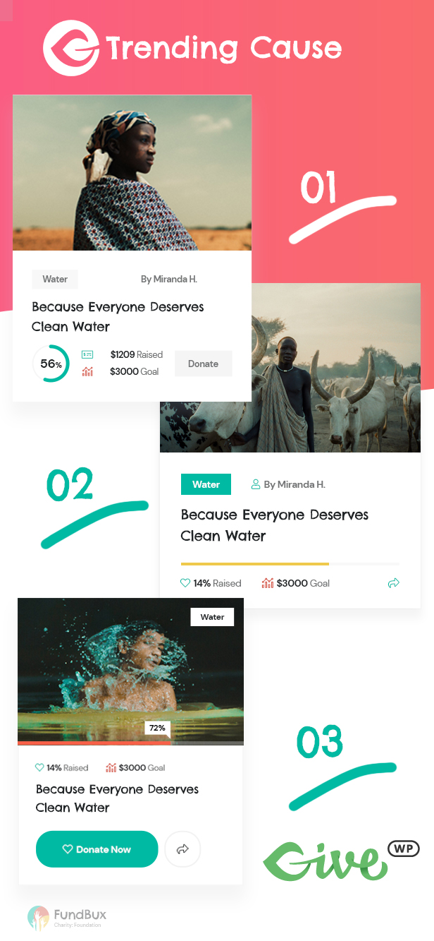 Fundbux v1.3.1（已汉化） – WordPress 慈善与筹款主题插图(5)
