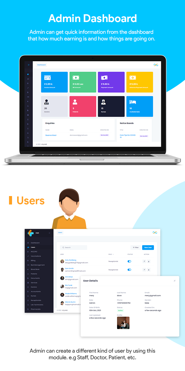 InfyHMS-Saas v5.8.0（已汉化） – Laravel 多医院管理系统插图(4)
