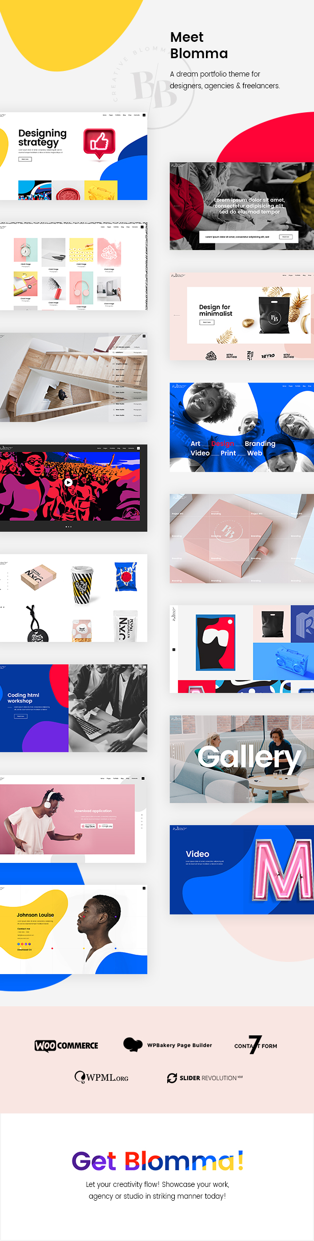 Blomma v1.5 – 创意代理组合 WordPress 主题插图(1)