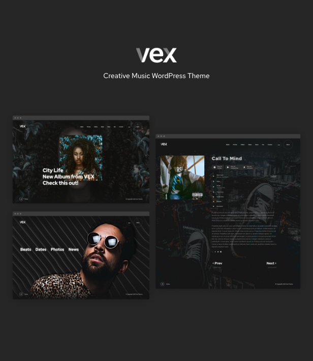 Vex v1.2.3 –  WordPress音乐主题插图(1)
