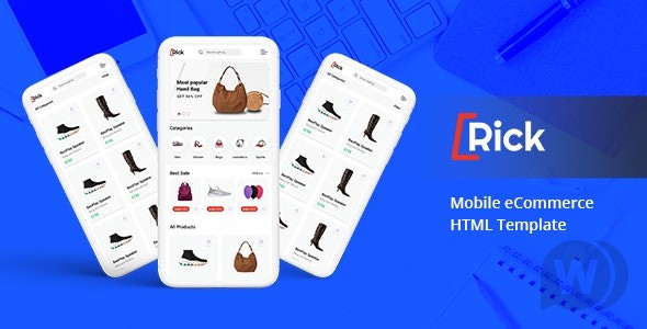 Rick v1.3 – Bootstrap 移动电子商务 HTML 模板插图
