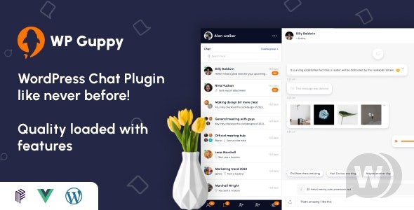 WP Guppy Pro v4.3.2（已汉化90%） – WordPress 实时聊天插件插图