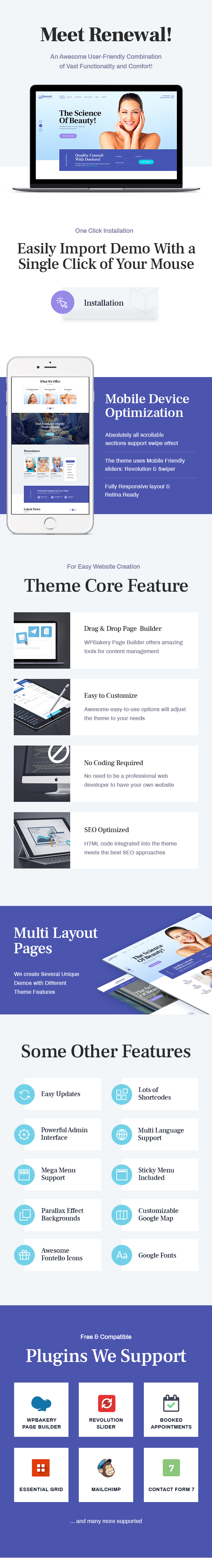 Renewal v1.0.8 – 整形外科诊所医疗 WordPress 主题插图(1)