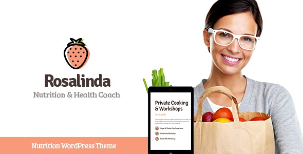 Rosalinda v1.0.5 – 健康教练和素食生活方式博客 WordPress 主题插图