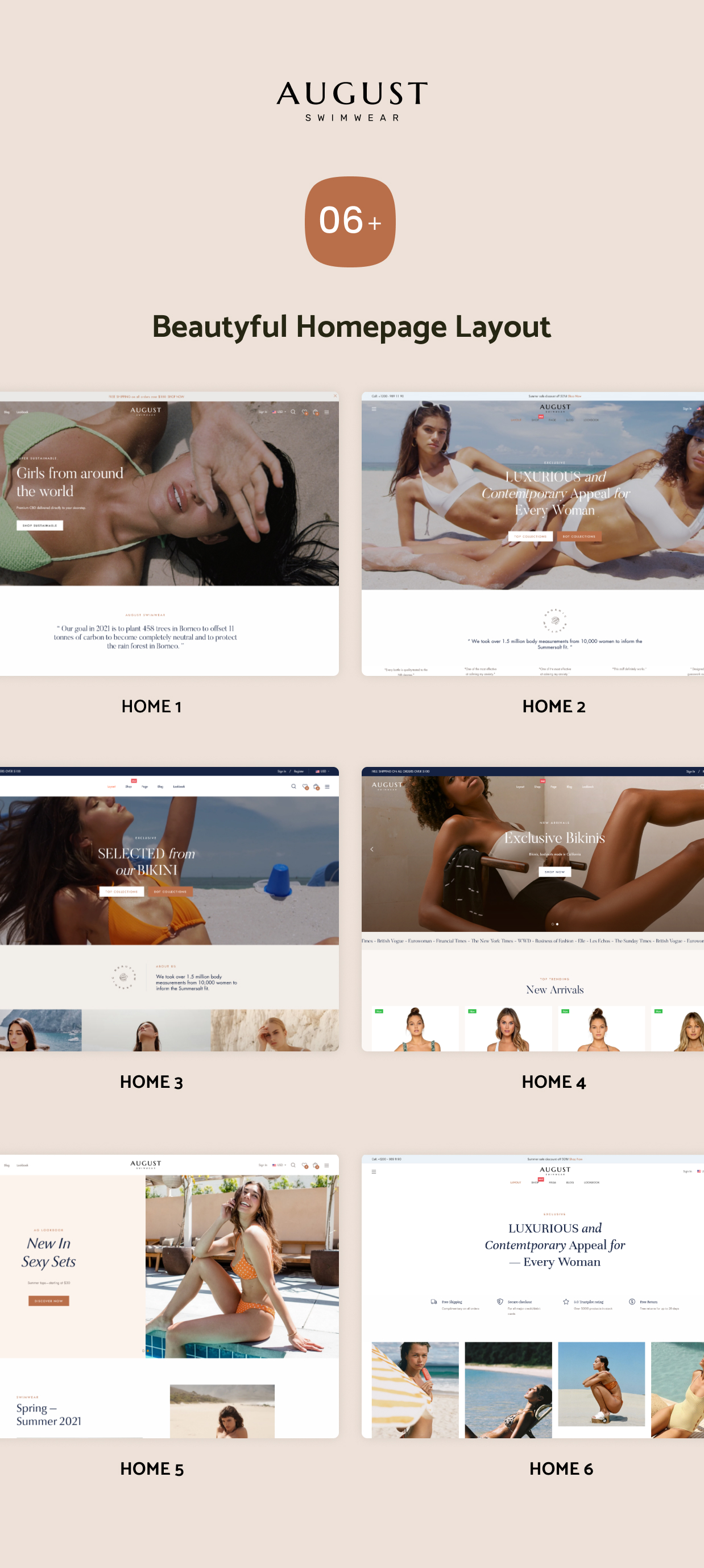 August v1.0.2 –  WooCommerce WordPress泳装主题插图(1)