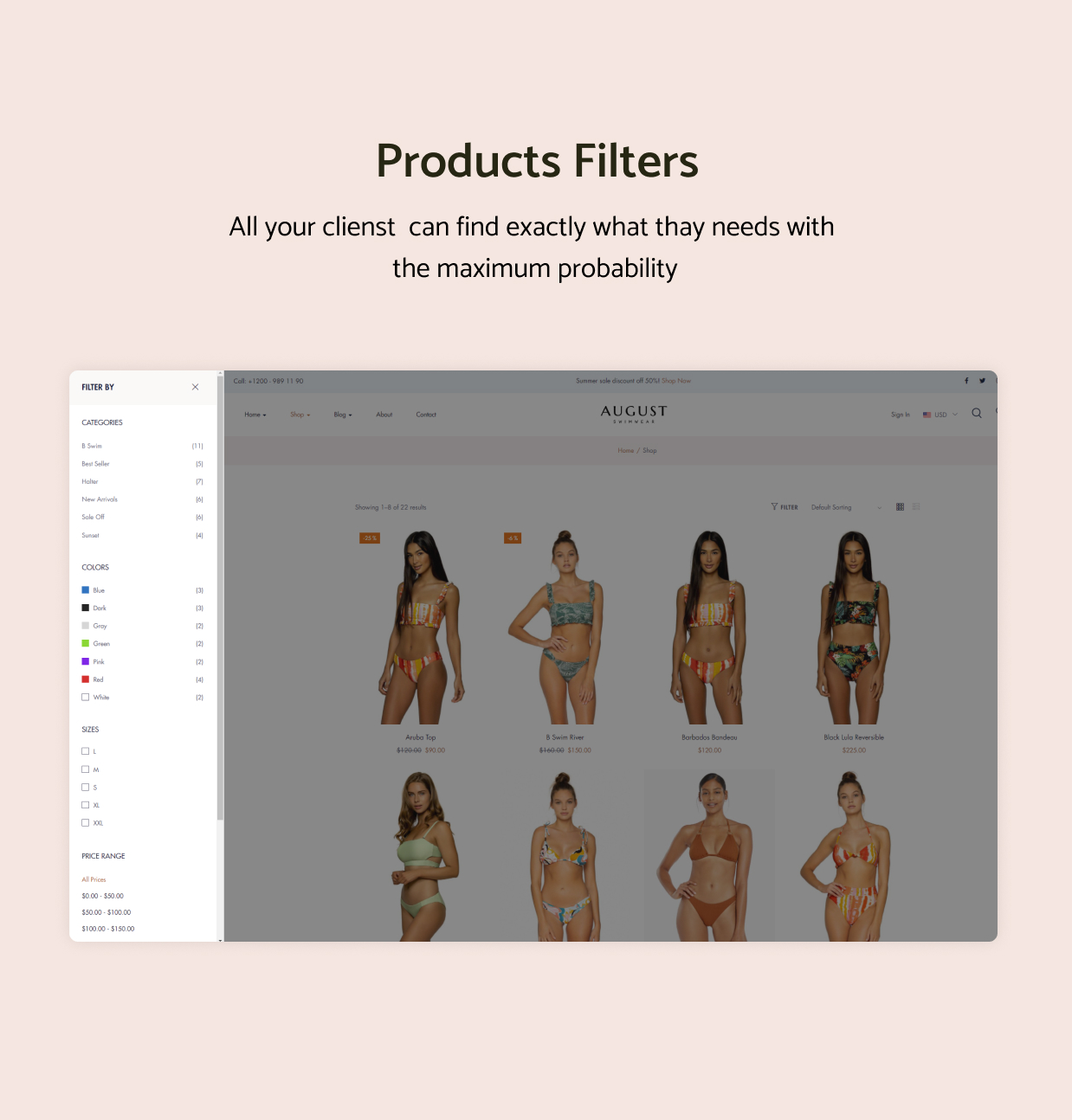 August v1.0.2 –  WooCommerce WordPress泳装主题插图(4)