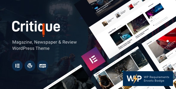 Critique v1.0 –  WordPress杂志、报纸和评论主题插图
