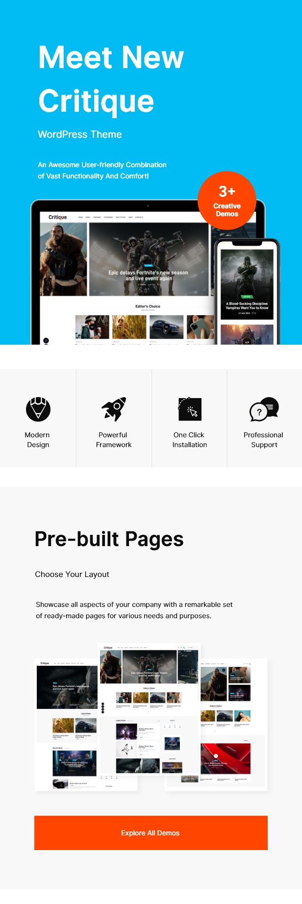 Critique v1.0 –  WordPress杂志、报纸和评论主题插图(1)