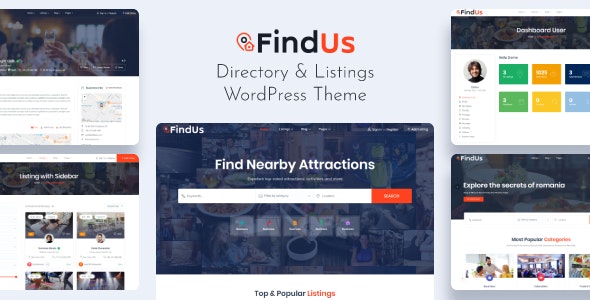 Findus v1.1.44 – 目录列表 WordPress 主题插图