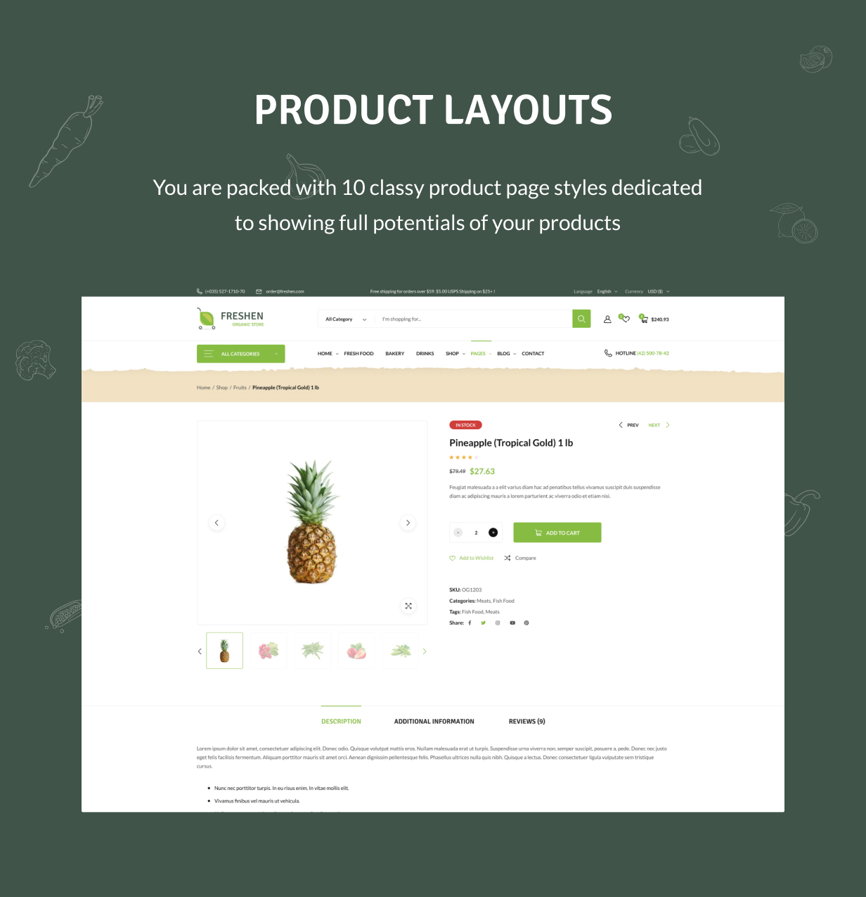 Freshen v1.0.11 – 有机食品商店 WordPress 主题插图(3)