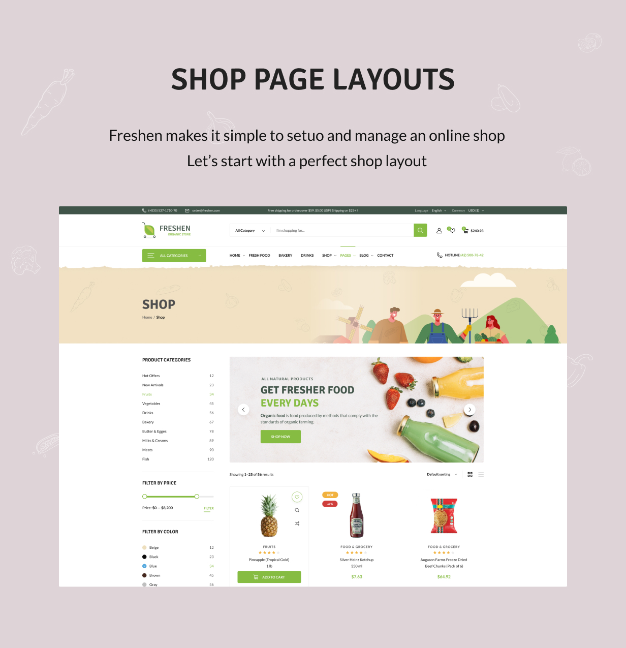 Freshen v1.0.11 – 有机食品商店 WordPress 主题插图(4)