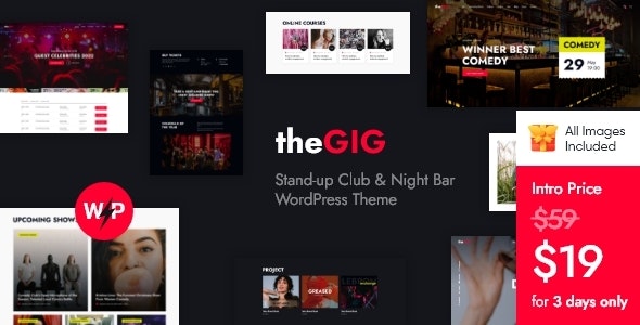 The Gig v1.9 – Stand-up Club & Night Bar WordPress 主题插图