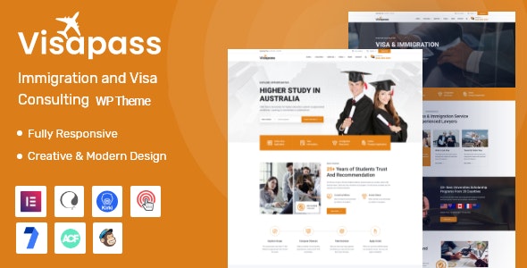 Visapass v1.0.1 – WordPress移民咨询主题插图