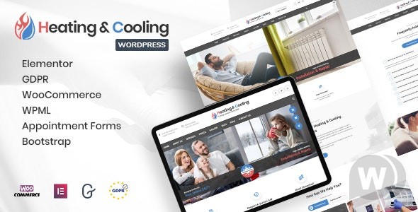 HeaCool v1.7 –  WordPress暖气和空调主题插图