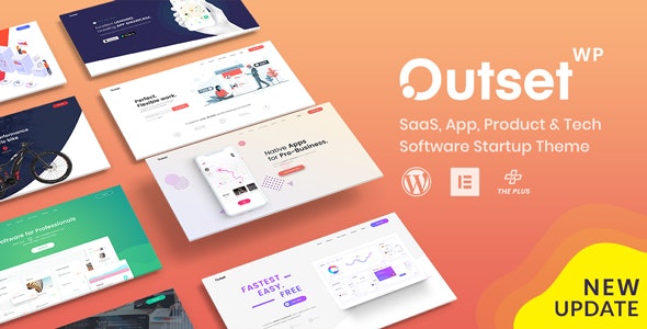 The Outset v1.2.1 – 用于 Saas 和 Startup 的多用途 WordPress 主题插图
