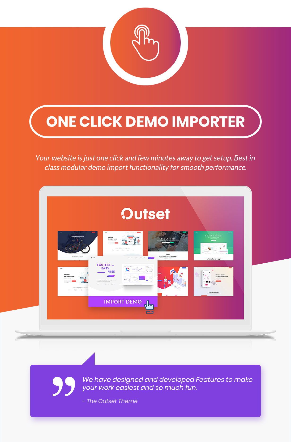 The Outset v1.2.1 – 用于 Saas 和 Startup 的多用途 WordPress 主题插图(3)