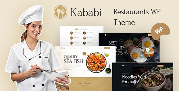 Kababi v1.0.4（已汉化） – WordPress餐饮美食主题插图