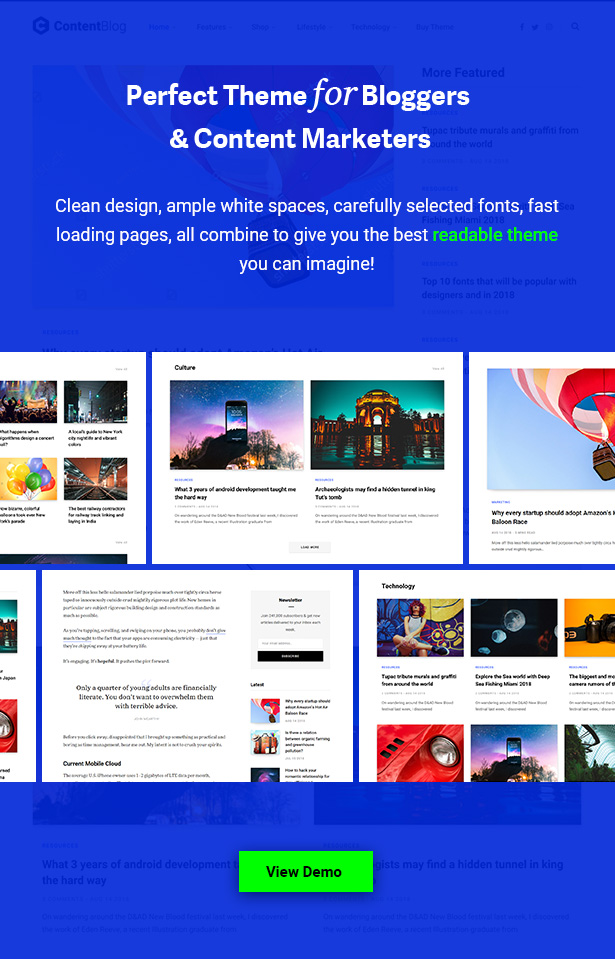 Contentberg v2.2.0 – 内容营销和个人博客插图(1)