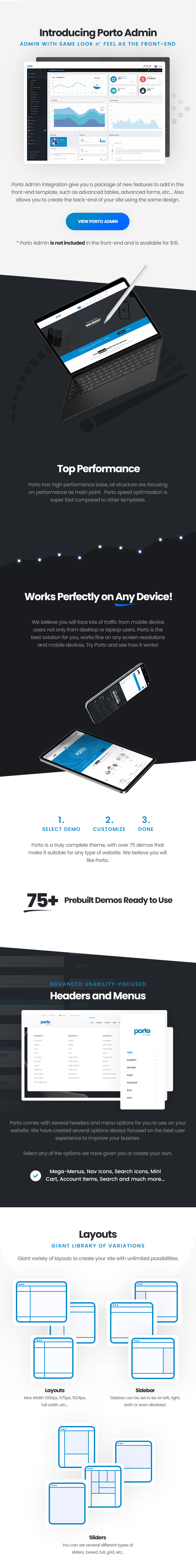 Porto HTML v9.9.1 – 响应式 HTML5 模板插图(2)