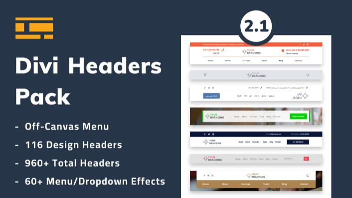 Divi Headers Pack v2.3插图