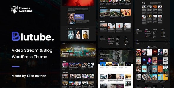 Blutube v1.1 – WordPress 视频流和博客主题插图