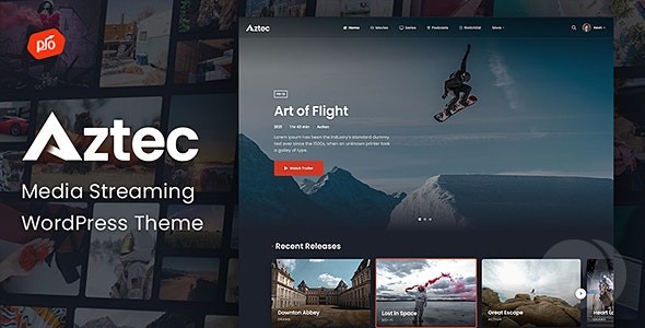 Aztec v3.9 – WordPress视频流和会员主题插图