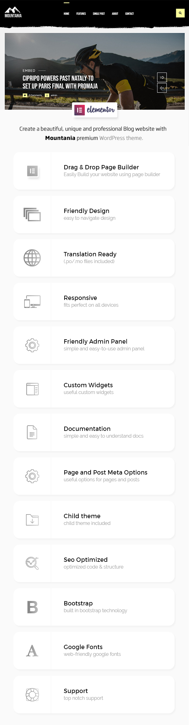 Mountania v1.0 – 创意博客 WordPress 主题插图(1)