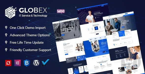 Globex v1.7 –  IT 解决方案和服务 WordPress 主题插图