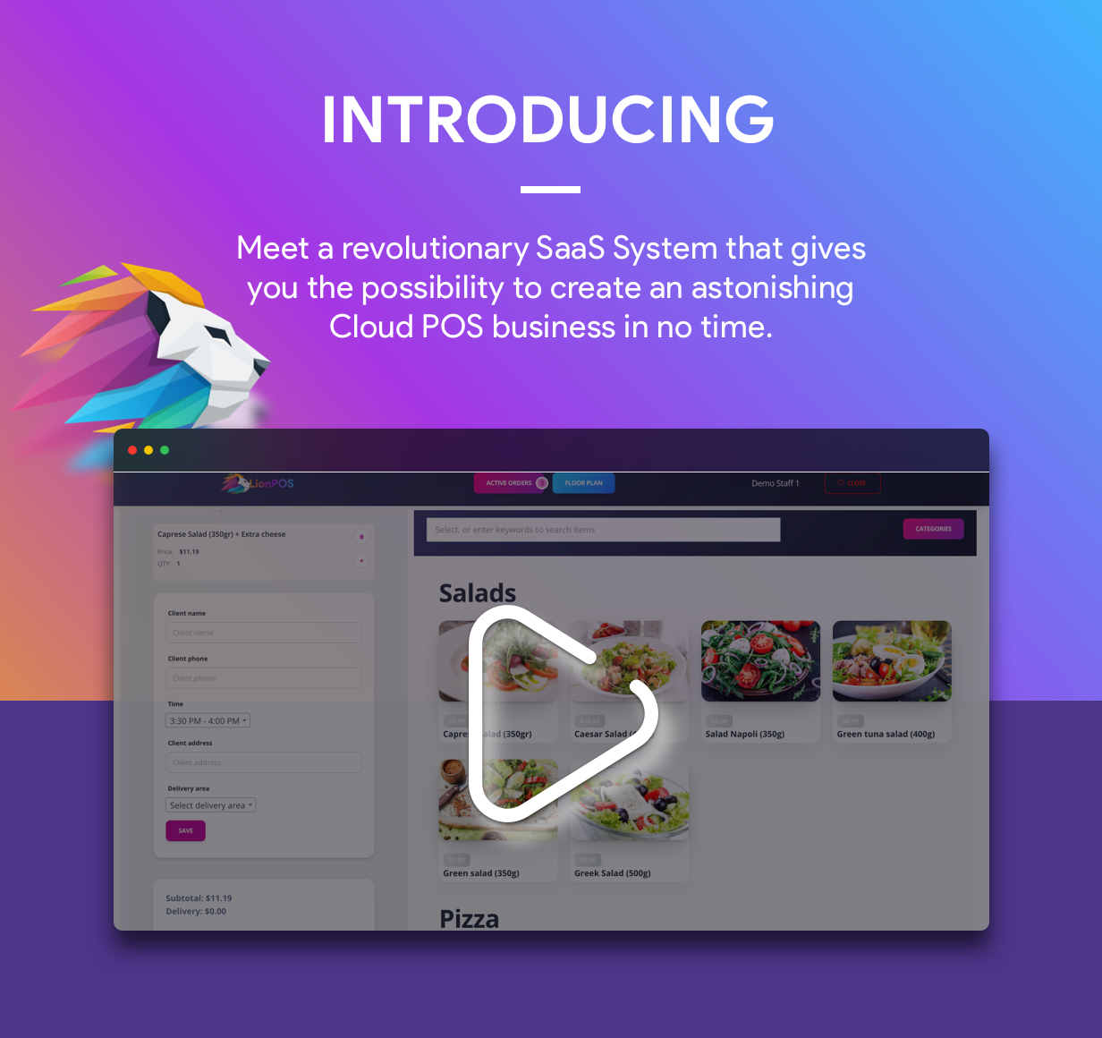Lion POS v4.0.3 – 带有平面图的餐厅和酒吧的 SaaS 销售点源码插图(1)