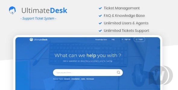 UltimateDesk v1.4 – 带有知识库和常见问题的票务系统插图