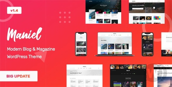 Maniel v1.5 – 博客和杂志的 WordPress 主题插图