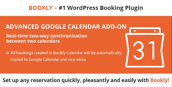Bookly Advanced Google Calendar (Add-on) v2.9