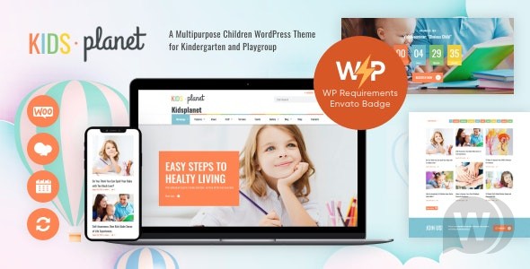 Kids Planet v2.2.14.2(已汉化) – 儿童幼儿园和游戏组 WordPress 主题