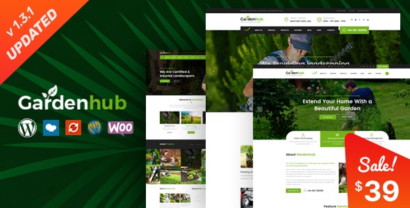 Garden HUB v1.3.5 – 草坪和美化 WordPress 主题插图