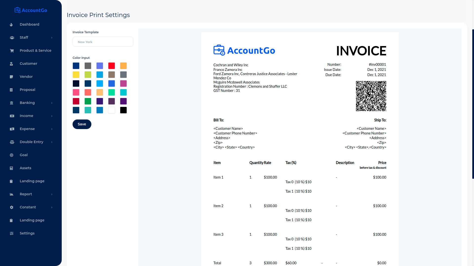 AccountGo SaaS v7.2破解版 – 会计和计费源码插图(16)