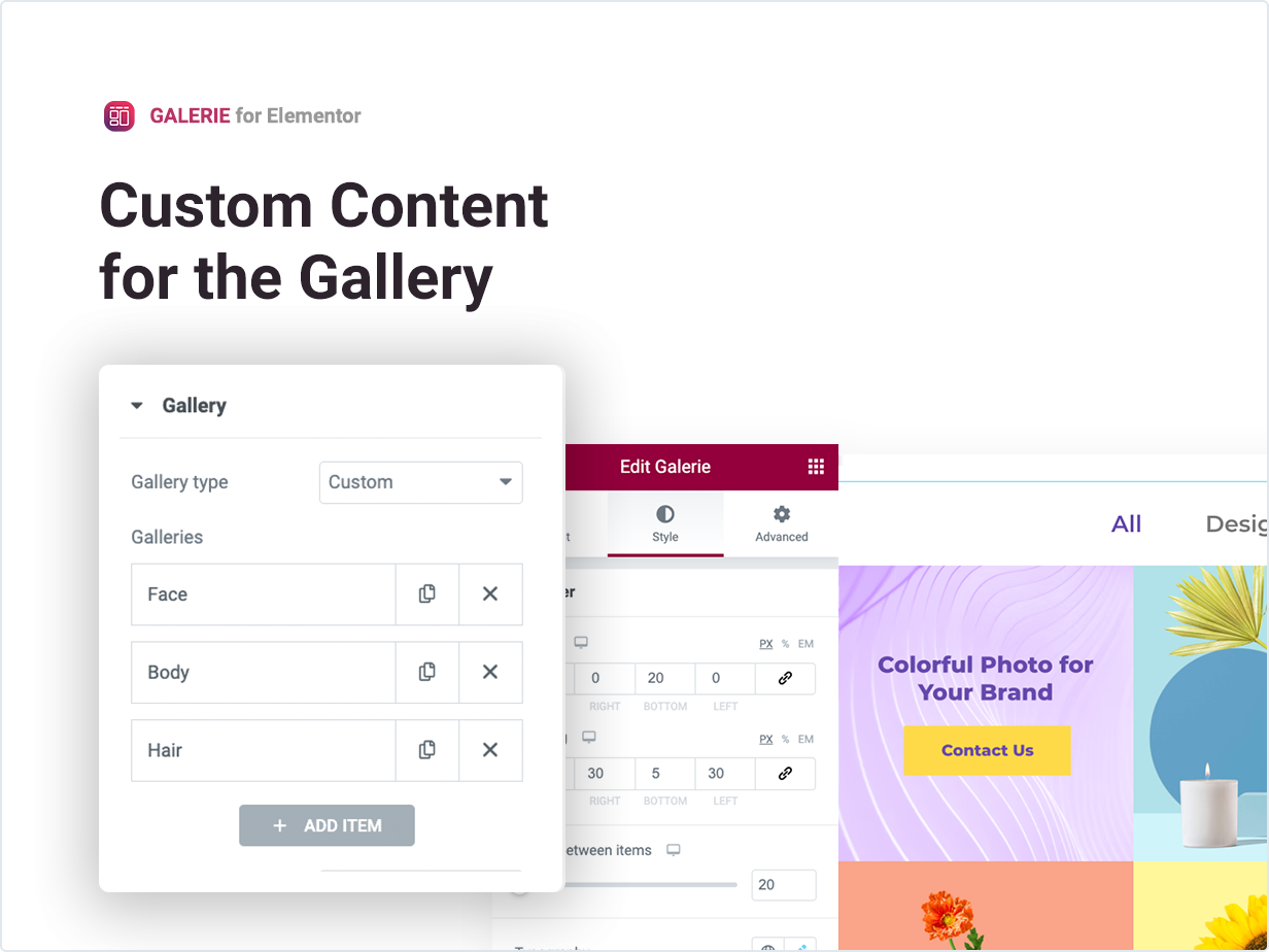 Galerie v1.0 – Elementor 的选项卡式画廊插图(1)