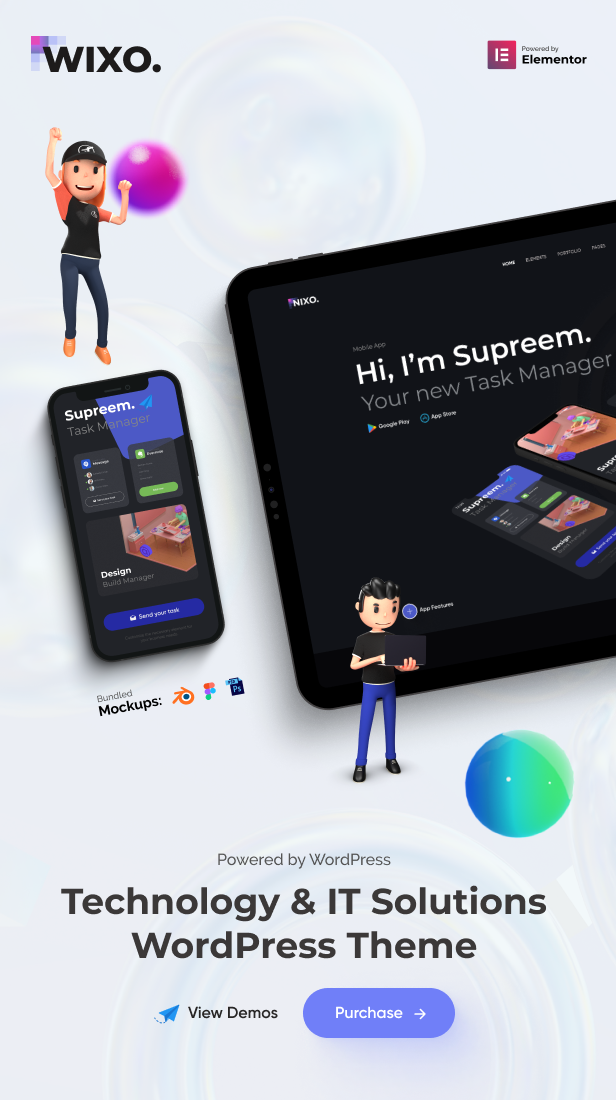 Wixo v1.0.0 – 技术和 IT 解决方案 WordPress 主题插图(1)