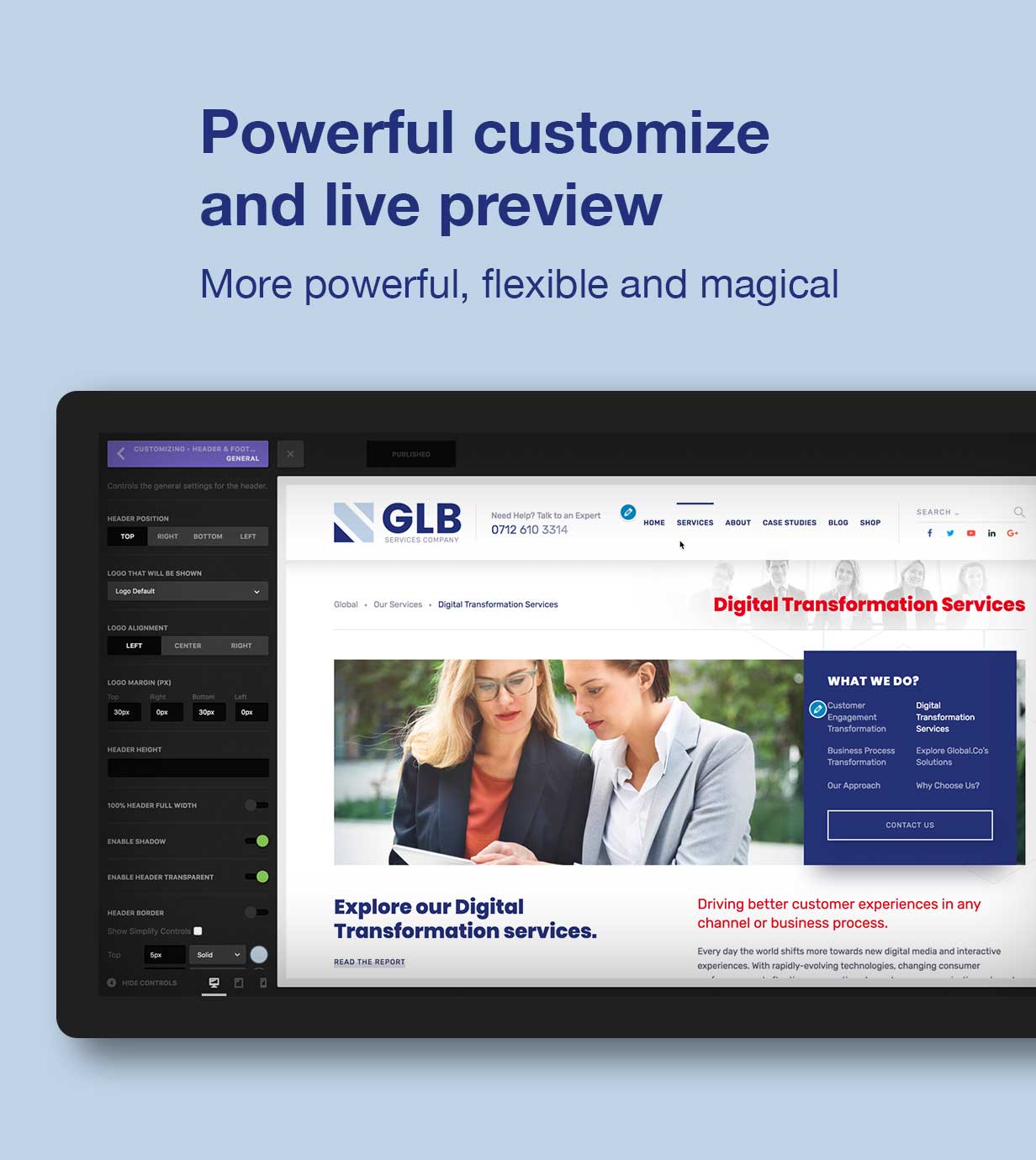 Glb v1.1.6 – 响应式多用途 WordPress 主题插图(1)