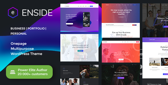 Enside v1.5 – WordPress多用途单页 主题插图