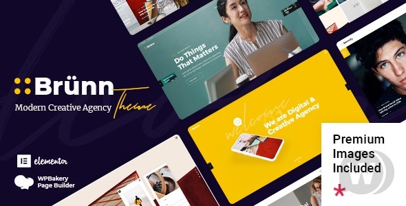 Brünn v1.9 – 创意机构 WordPress 主题插图