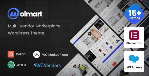 Wolmart v1.8.13（独家破解） – 多供应商市场 WooCommerce 主题插图
