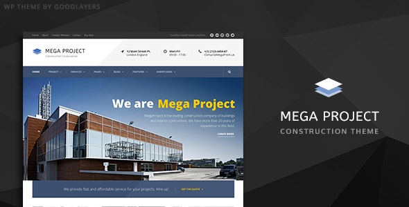 Mega Project v1.3.5 –  WordPress建设主题插图