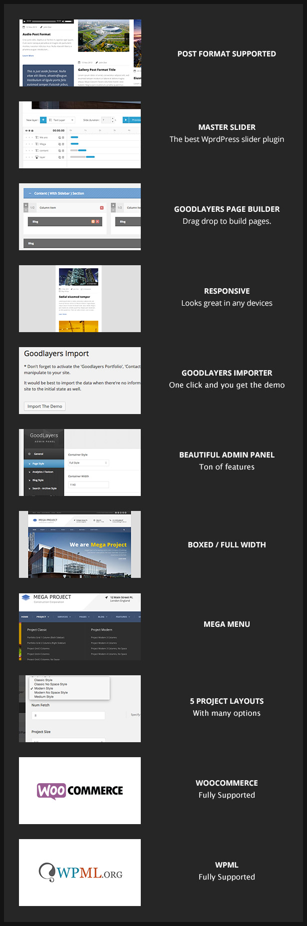 Mega Project v1.3.5 –  WordPress建设主题插图(1)