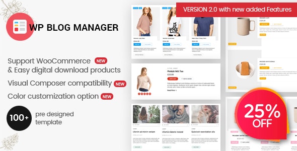 WP Blog Manager v2.0.5 – 管理设计博客的插件插图