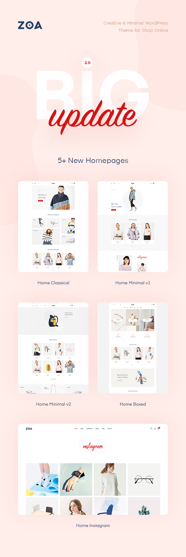 Zoa v2.5.5 – 极简主义元素 WooCommerce 主题插图(1)