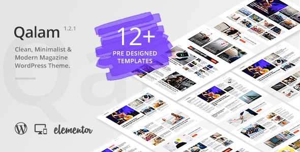 Qalam v2.2.0 – 报纸和杂志 WordPress 主题插图