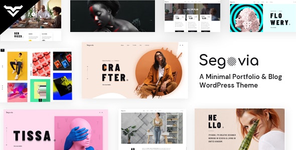 Segovia v1.5.4 一个最小的投资组合和博客 WordPress 主题插图