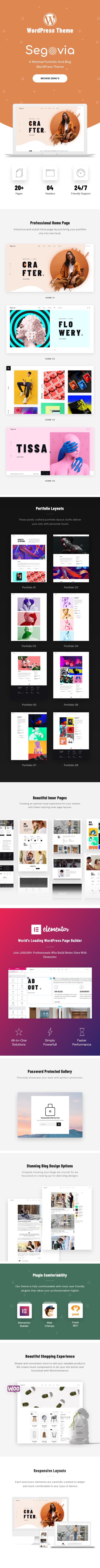 Segovia v1.5.4 一个最小的投资组合和博客 WordPress 主题插图(1)