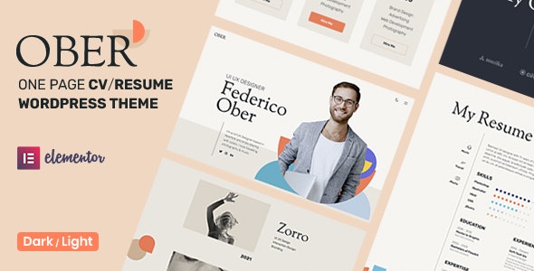 Ober v1.3.3 – WordPress 简历主题插图