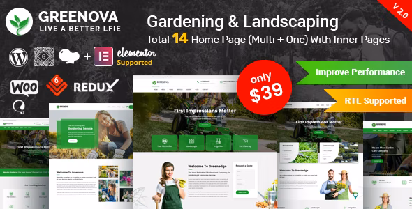 Greenova v2.3.4 – 园艺和园林绿化 WordPress 主题